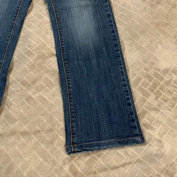 Levis Womens 10 Denim Jeans Blue 525 Perfect Waist Straight Mid Rise Stretch - Picture 4 of 13